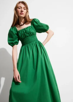 Online & Other Stories Puff-Sleeve Midi Dress