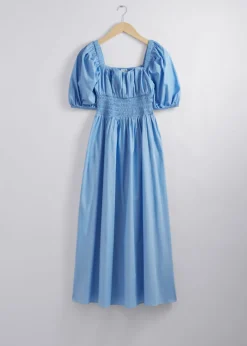 Online & Other Stories Puff-Sleeve Midi Dress