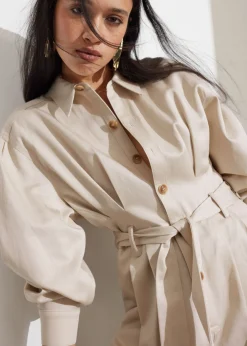 Best Sale & Other Stories Relaxed Belted Jumpsuit Beige