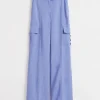 Clearance & Other Stories Relaxed Cargo Pocket Trousers Light Blue