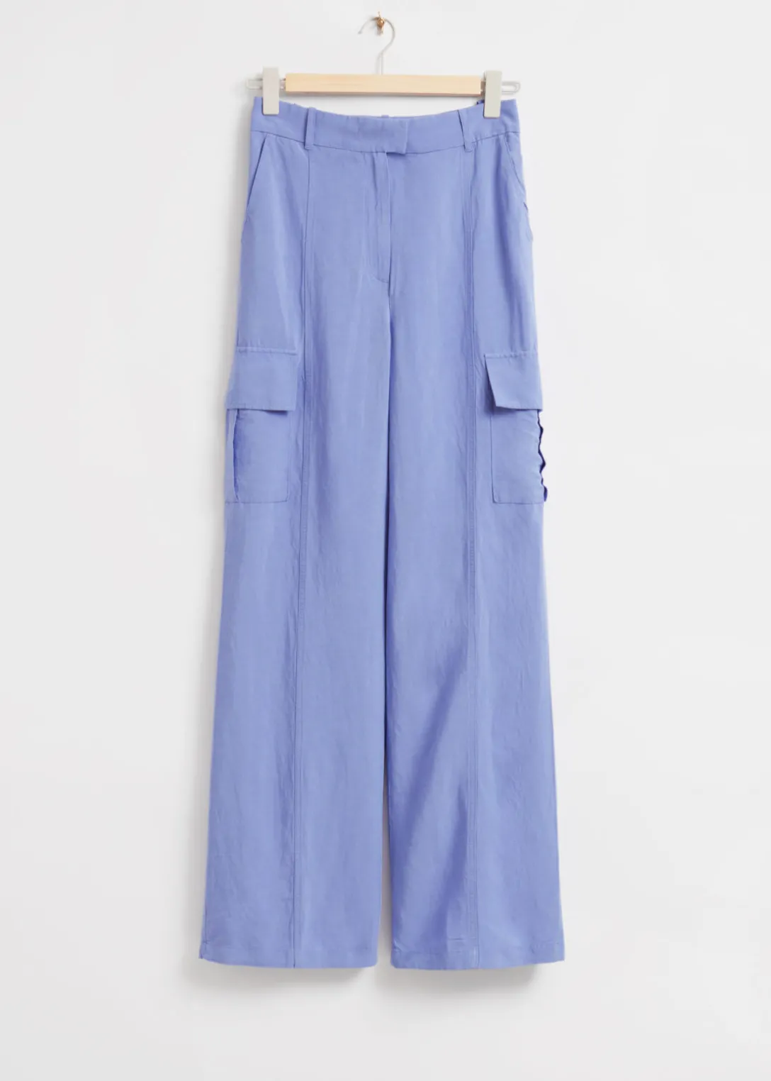 Clearance & Other Stories Relaxed Cargo Pocket Trousers Light Blue