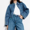 Hot & Other Stories Relaxed Denim Shorts Mid Blue