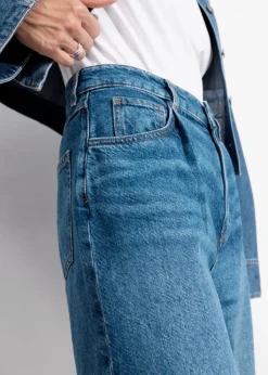 Hot & Other Stories Relaxed Denim Shorts Mid Blue
