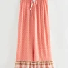 Store & Other Stories Relaxed Satin Printed Trousers Salmon