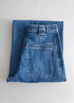 Fashion & Other Stories Relaxed Wide Jeans Bright Blue