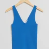 Shop & Other Stories Rib Knit Tank Top Bright Blue