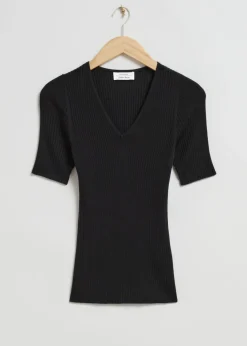 Discount & Other Stories Ribbed T-Shirt