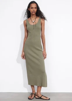 Fashion & Other Stories Rib-Knit Tank Midi Dress