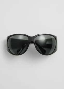 Discount & Other Stories Rounded Sunglasses Black