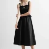 Hot & Other Stories Ruched Midi Dress