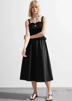 Hot & Other Stories Ruched Midi Dress