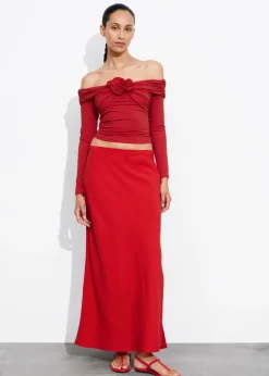 New & Other Stories Ruched Off-Shoulder Top