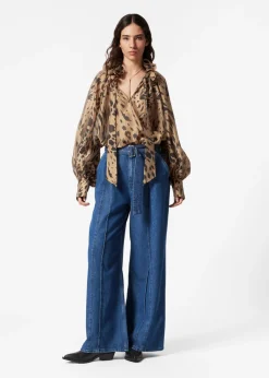 Sale & Other Stories Ruffled Tie-Neck Blouse