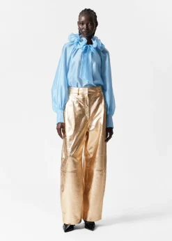 Sale & Other Stories Ruffled Tie-Neck Blouse