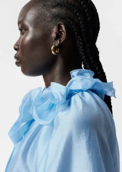 Sale & Other Stories Ruffled Tie-Neck Blouse