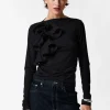 Hot & Other Stories Ruffled Top Black