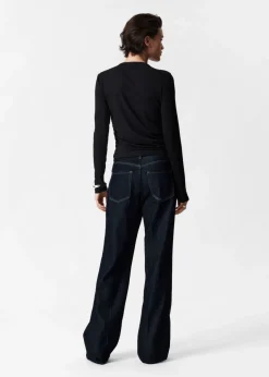 Hot & Other Stories Ruffled Top Black