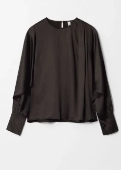 Cheap & Other Stories Satin Blouse Dark Brown