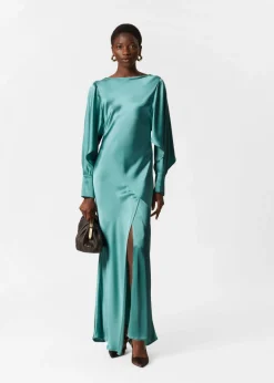 Sale & Other Stories Satin Maxi Dress Turquoise