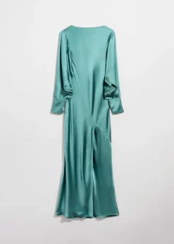 Sale & Other Stories Satin Maxi Dress Turquoise