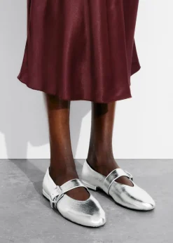 Outlet & Other Stories Satin Midi Skirt