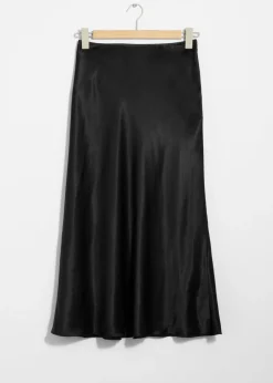 Outlet & Other Stories Satin Midi Skirt