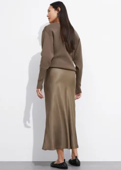 Outlet & Other Stories Satin Midi Skirt