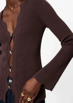 Flash Sale & Other Stories Scalloped Merino-Blend Cardigan