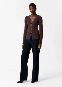 Flash Sale & Other Stories Scalloped Merino-Blend Cardigan