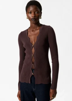 Flash Sale & Other Stories Scalloped Merino-Blend Cardigan