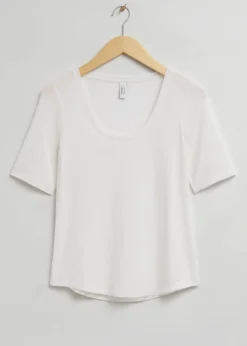 New & Other Stories Scoop Neck T-Shirt White