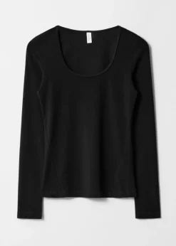 Best Sale & Other Stories Scoop-Neck Long-Sleeve Jersey Top