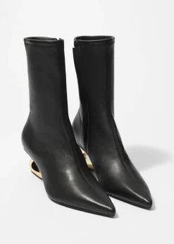 Sale & Other Stories Sculptural Heel Ankle Boots Black