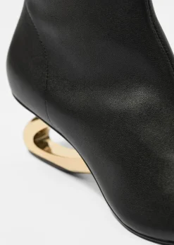 Sale & Other Stories Sculptural Heel Ankle Boots Black