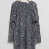 Clearance & Other Stories Sequin Mini Dress Grey Sequin