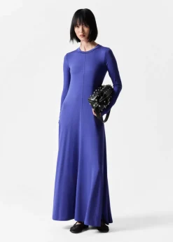 Discount & Other Stories Sheer Maxi Dress Blue