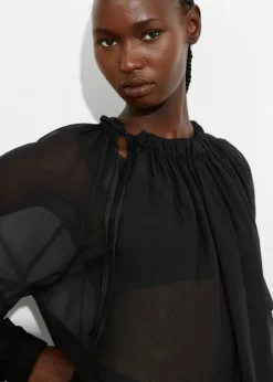 Outlet & Other Stories Sheer Mini Dress Black