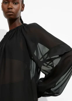 Outlet & Other Stories Sheer Mini Dress Black