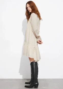 Online & Other Stories Sheer Oversized Midi Dress Cream