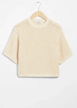 Sale & Other Stories Sheer Rib-Knit T-Shirt
