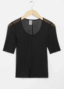 Cheap & Other Stories Sheer Silk Top