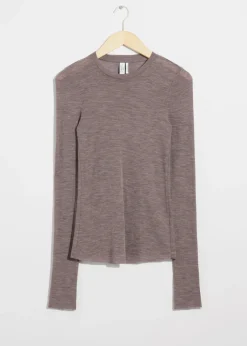 New & Other Stories Sheer Wool Top