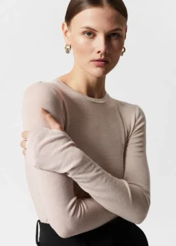 New & Other Stories Sheer Wool Top