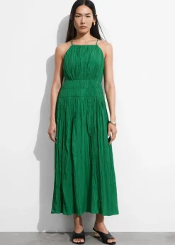 Flash Sale & Other Stories Shirred Sleeveless Midi Dress