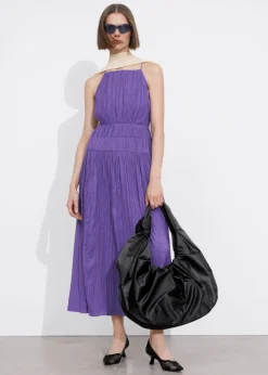 Flash Sale & Other Stories Shirred Sleeveless Midi Dress