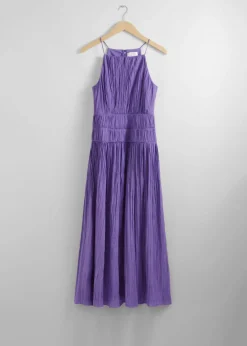 Flash Sale & Other Stories Shirred Sleeveless Midi Dress