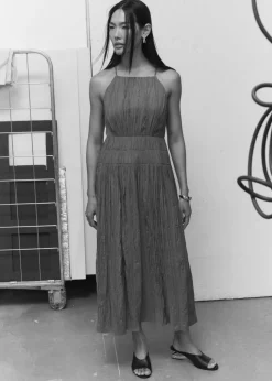 Flash Sale & Other Stories Shirred Sleeveless Midi Dress