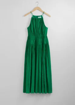 Flash Sale & Other Stories Shirred Sleeveless Midi Dress