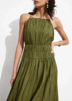 Flash Sale & Other Stories Shirred Sleeveless Midi Dress