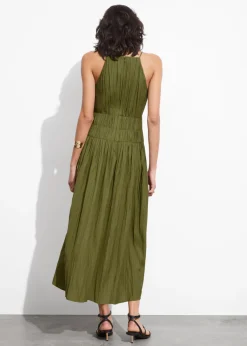 Flash Sale & Other Stories Shirred Sleeveless Midi Dress